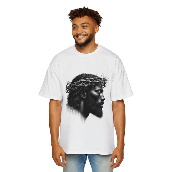 Faith-Inspired Oversized Tee, Graphic T-Shirt, Casual Men’s Wear, Religious Apparel