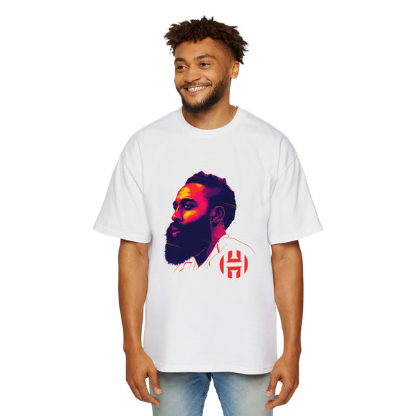 Men's Heavy Oversized Tee - Vibrant Athlete Graphic Tee for Sports Enthusiasts