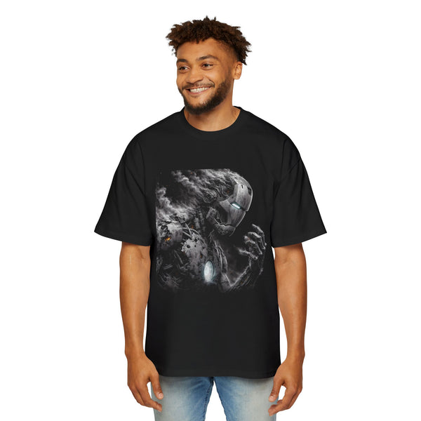 Men's Graphic Iron Man Heavy Oversized Tee - Stylish Casual Wear, Perfect for Everyday