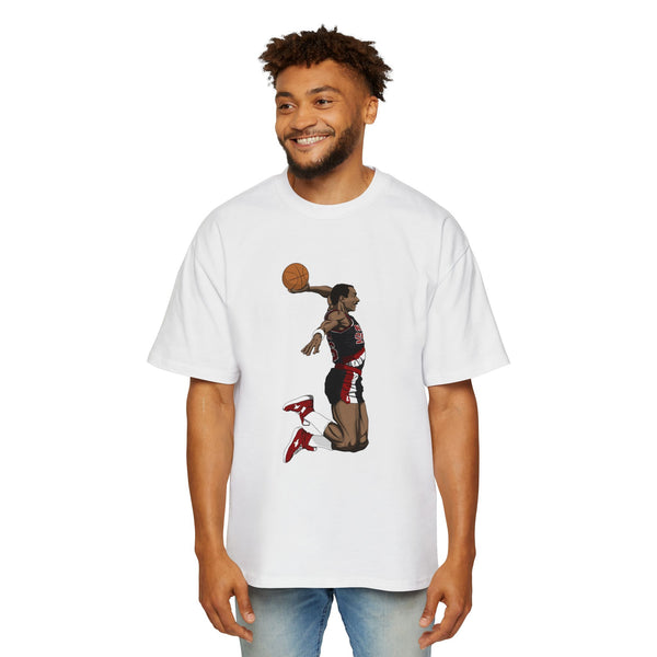 Clyde Drexler Basketball Vintage Style Oversized Tee