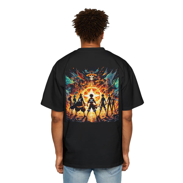 Men's Heavy Oversized Graphic Tee, Relaxed Fit for Casual Wear