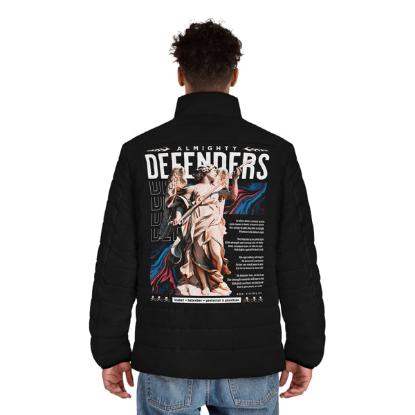 Men's Puffer Jacket - Almighty Defenders Graphic Outerwear