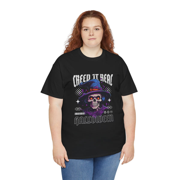 Creep It Real Halloween Tee - Unisex Heavy Cotton T-Shirt
