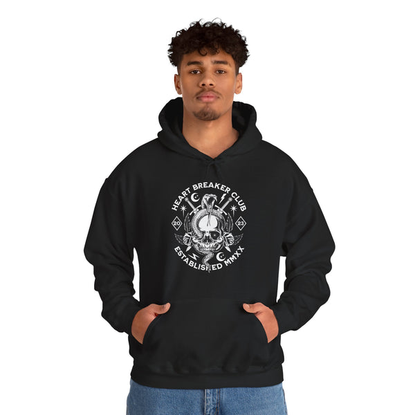 Heart Breaker Club Unisex Heavy Blend Hoodie - Skull Design for Edgy Style