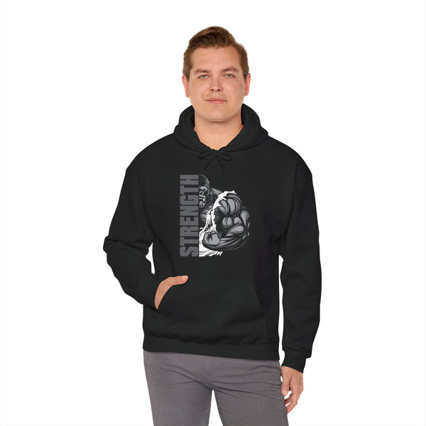 Strength Graphic Hoodie for Fitness Enthusiasts