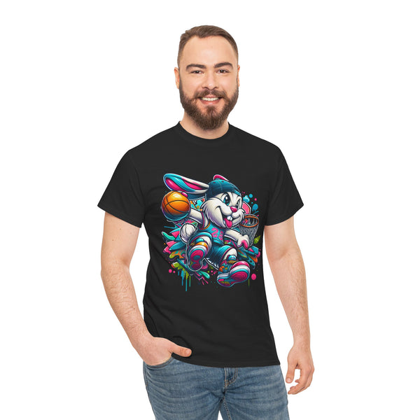 Basketball Bunny Boy Unisex Heavy Cotton Tee