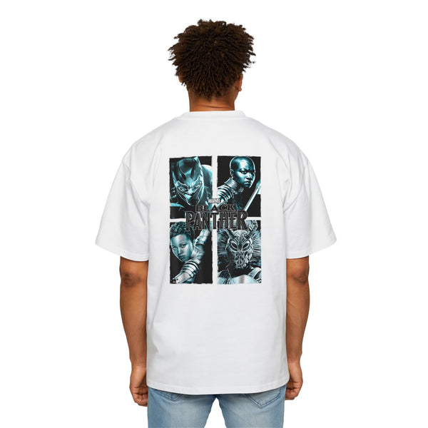 Men's Oversized Black Panther Tee - Stylish Graphic T-Shirt for Comic Fans