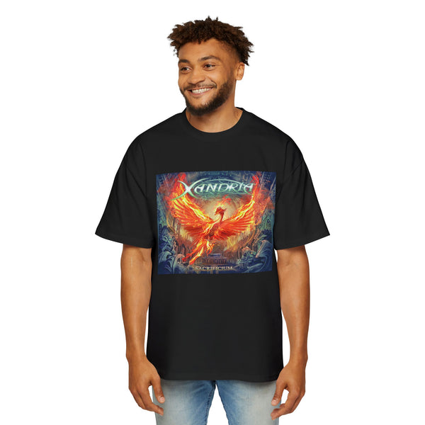 Xandria Heavy Oversized Tee  Fiery Phoenix Design