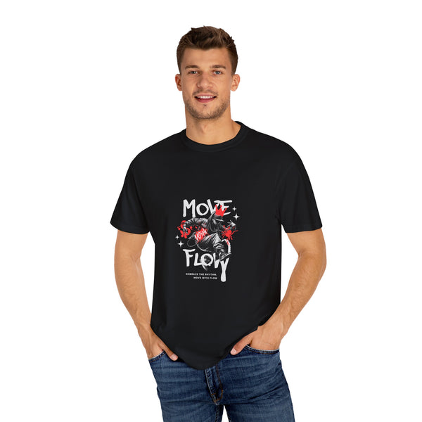 Move & Flow Unisex Garment-Dyed T-Shirt | Motivational Graphic Tee