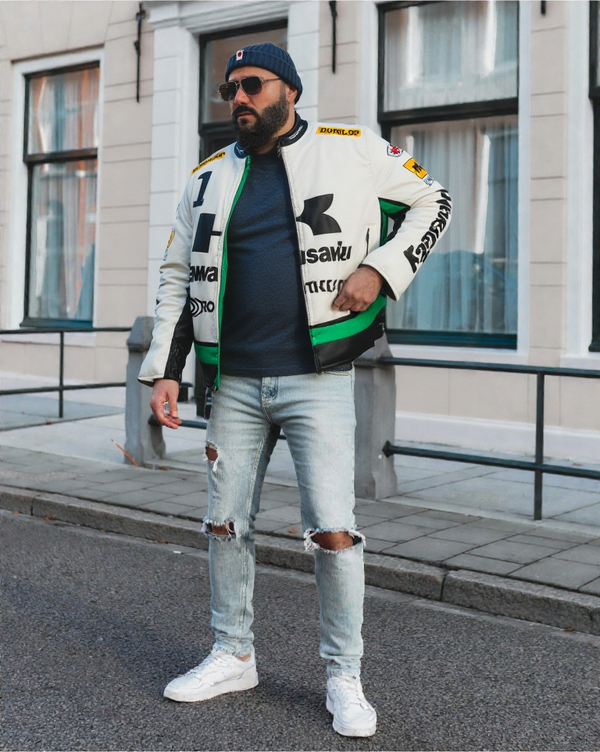 Kawasaki Leather Vintage Racing Jacket