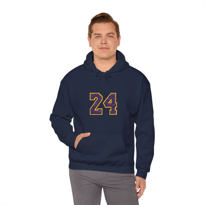 24 Kobe Unisex Hoodie - Navy - S - 24 Kobe Unisex Hoodie - Tatoo Tee