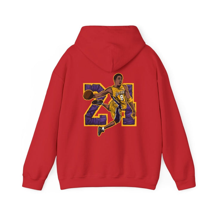24 Kobe Unisex Hoodie - Red - S - 24 Kobe Unisex Hoodie - Tatoo Tee