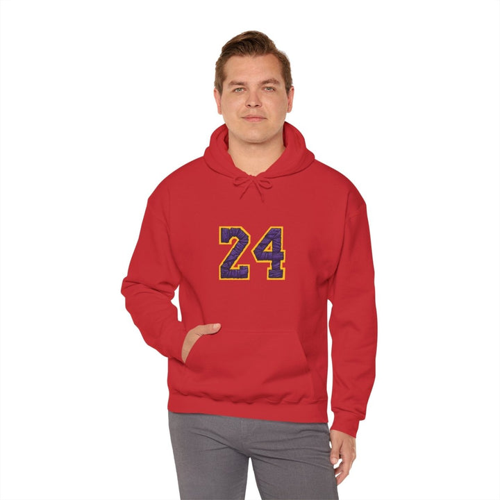 24 Kobe Unisex Hoodie - Red - S - 24 Kobe Unisex Hoodie - Tatoo Tee