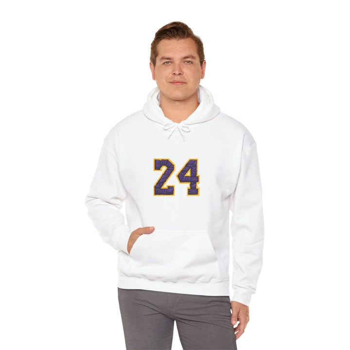 24 Kobe Unisex Hoodie - White - S - 24 Kobe Unisex Hoodie - Tatoo Tee