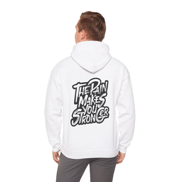 Inspirational Hoodie - "The Pain Makes You Stronger" Unisex Heavy Blend Sweatshirt