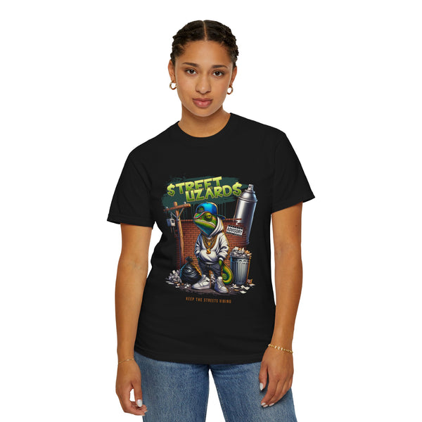 Street Lizards Unisex Garment-Dyed T-Shirt - Trendy Urban Art Tee for Streetwear Enthusiasts