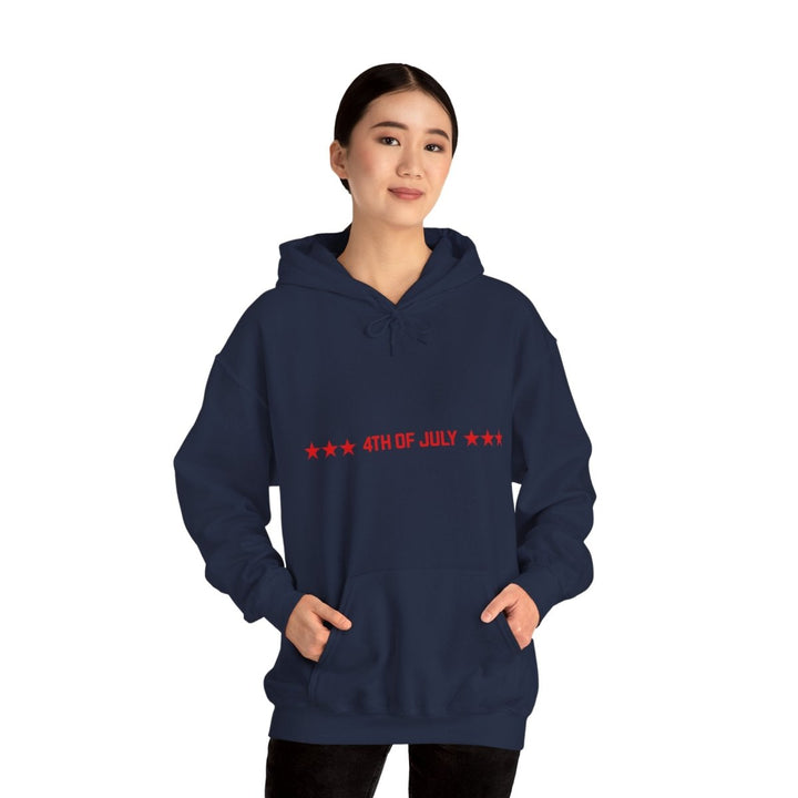 4th of July Unisex Hoodie with Eagle Design - Navy - S - 4th of July Unisex Hoodie with Eagle Design - Tatoo Tee