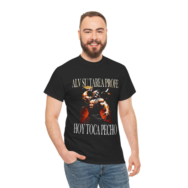 Alv Hoy Toca Pecho GYM Unisex Heavy Cotton Tee