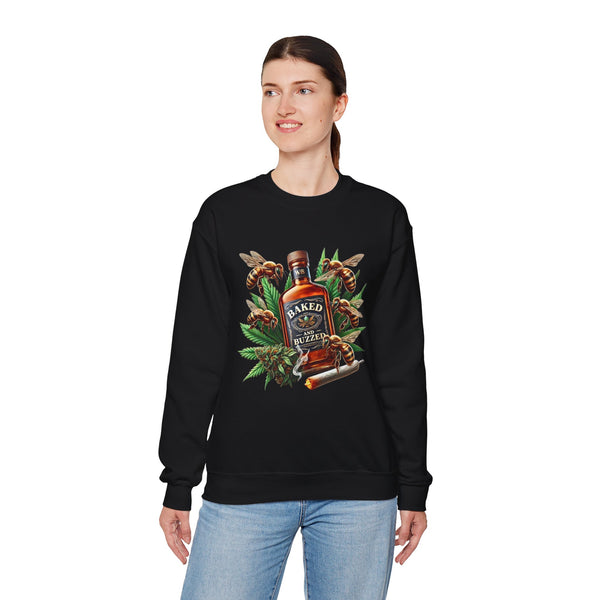 Baked And Buzzed Whiskey And Bees Unisex Sweatshirt