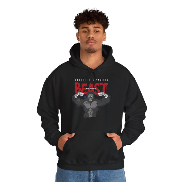 Beast Mode Graphic Heavy Blend Hoodie for Fitness Enthusiasts