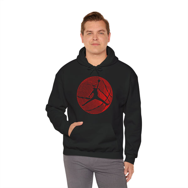 Unisex Heavy Blend™ Hooded Sweatshirt - Retro Jordan Basketball Design