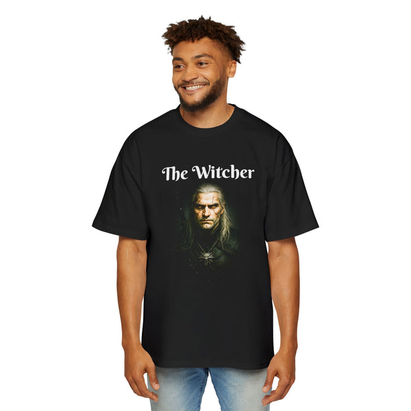 Men's Heavy Oversized Tee - The Witcher Graphic Shirt, Fantasy Fan Tee, Gift for Gamers, Casual Wear, Novelty T-Shirt