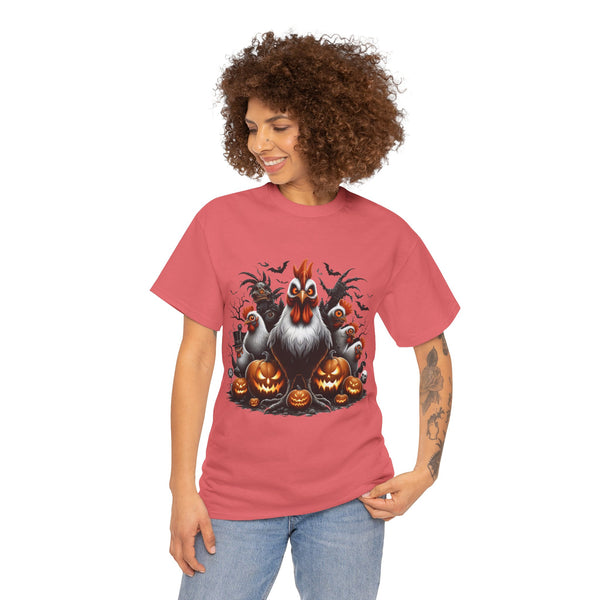 Halloween Chikens Unisex Heavy Cotton Tee