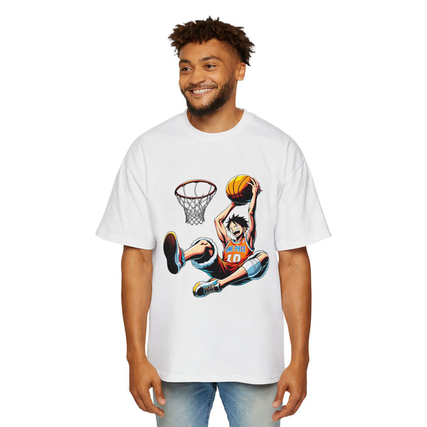 Basketball Graphic T-Shirt, Men's Oversized Tee for Sports Fans, Streetwear