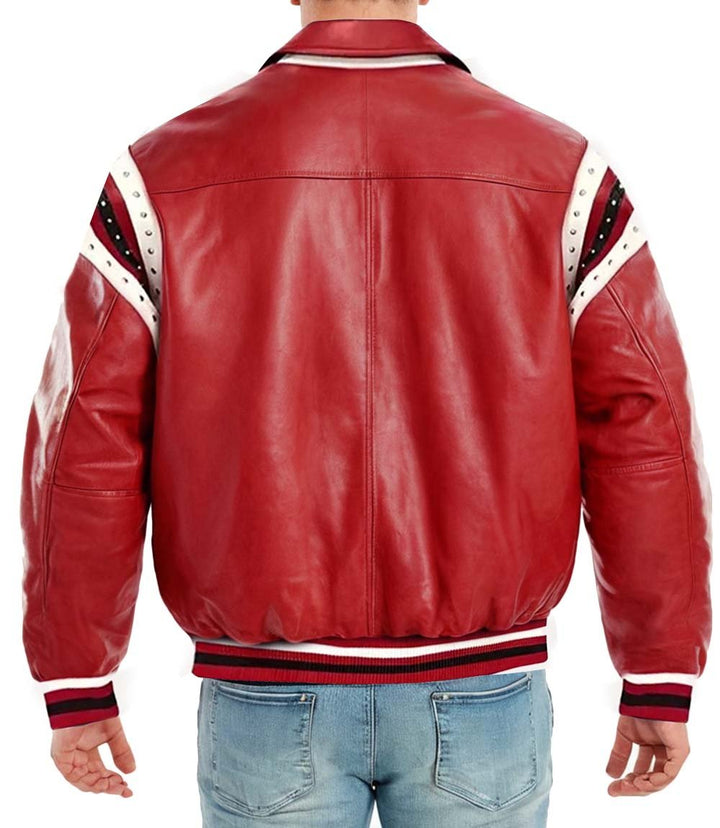 78 Vintage Red Leather Jacket - XXS - 78 Vintage Red Leather Jacket - Tatoo Tee