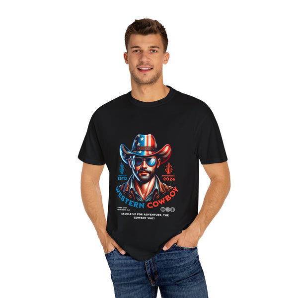 Western Cowboy Graphic T-Shirt | Unisex Trendy Apparel for Adventurers | Perfect for Rodeos, Country Music Festivals, & Casual Wear