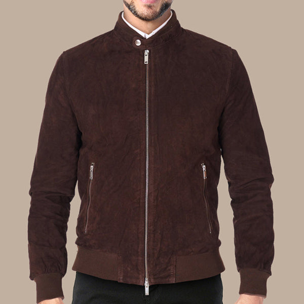 Chocolate Brown Leather Jacket for Men
