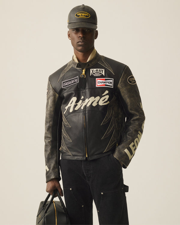 ALD Vanson Distressed Leather Moto Jacket
