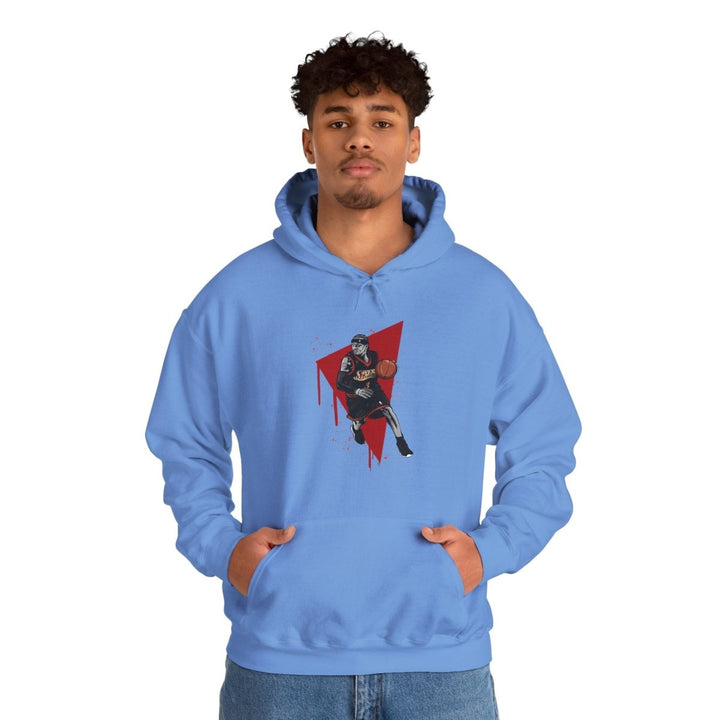 A Iverson - NBA Legends Unisex Basketball Graphic Hoodie - Carolina Blue - S - A Iverson - NBA Legends Unisex Basketball Graphic Hoodie - Tatoo Tee