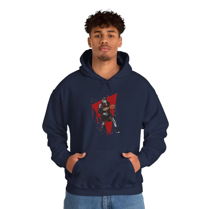 A Iverson - NBA Legends Unisex Basketball Graphic Hoodie - Navy - S - A Iverson - NBA Legends Unisex Basketball Graphic Hoodie - Tatoo Tee