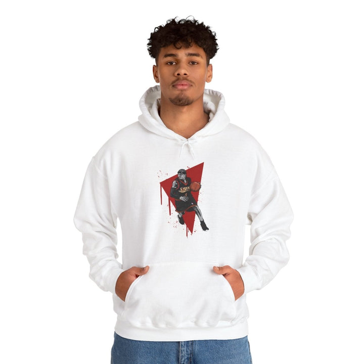 A Iverson - NBA Legends Unisex Basketball Graphic Hoodie - White - S - A Iverson - NBA Legends Unisex Basketball Graphic Hoodie - Tatoo Tee