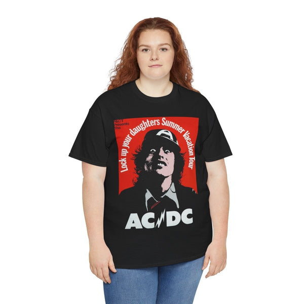 AC/DC Graphic Unisex Heavy Cotton Tee - Perfect for Rock Music Fans - Black - S - AC/DC Graphic Unisex Heavy Cotton Tee - Perfect for Rock Music Fans - Tatoo Tee