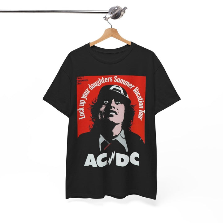 AC/DC Graphic Unisex Heavy Cotton Tee - Perfect for Rock Music Fans - Black - S - AC/DC Graphic Unisex Heavy Cotton Tee - Perfect for Rock Music Fans - Tatoo Tee