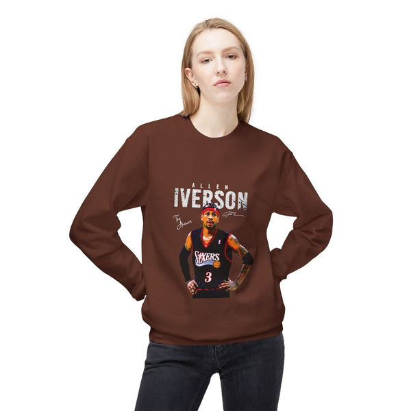 Allen Iverson Crewneck Sweatshirt, Sports Fan Apparel, Vintage NBA Basketball Sweatshirt - Cocoa - S - Allen Iverson Crewneck Sweatshirt, Sports Fan Apparel, Vintage NBA Basketball Sweatshirt - Tatoo Tee