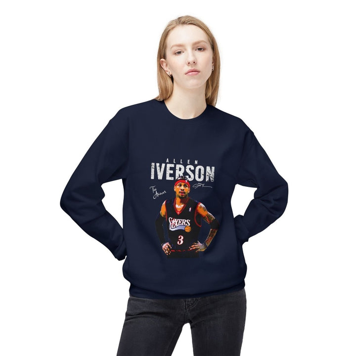 Allen Iverson Crewneck Sweatshirt, Sports Fan Apparel, Vintage NBA Basketball Sweatshirt - Navy - S - Allen Iverson Crewneck Sweatshirt, Sports Fan Apparel, Vintage NBA Basketball Sweatshirt - Tatoo Tee