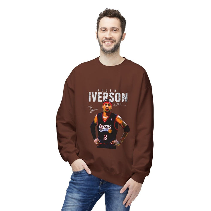 Allen Iverson Crewneck Sweatshirt, Sports Fan Apparel, Vintage NBA Basketball Sweatshirt - Red - S - Allen Iverson Crewneck Sweatshirt, Sports Fan Apparel, Vintage NBA Basketball Sweatshirt - Tatoo Tee