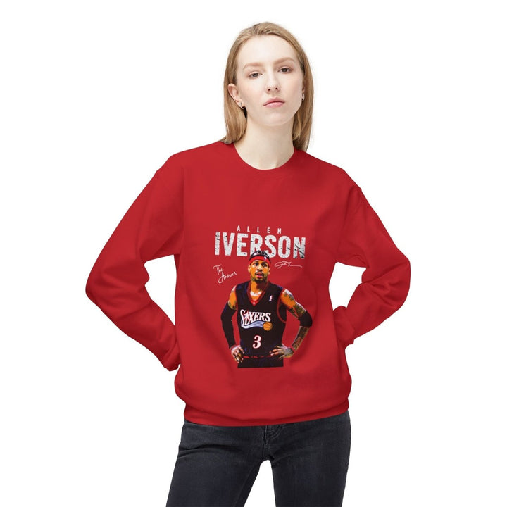 Allen Iverson Crewneck Sweatshirt, Sports Fan Apparel, Vintage NBA Basketball Sweatshirt - Red - S - Allen Iverson Crewneck Sweatshirt, Sports Fan Apparel, Vintage NBA Basketball Sweatshirt - Tatoo Tee