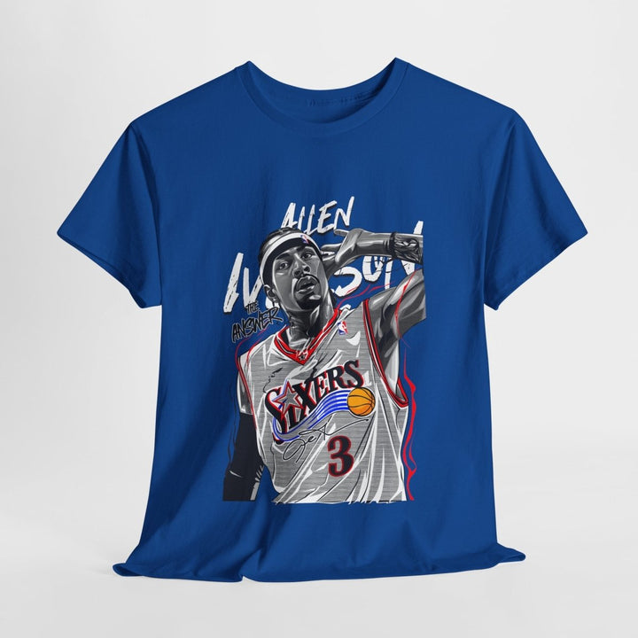 Allen Iverson Graphic Tee - Unisex Heavy Cotton Shirt for Sports Fans - Cardinal Red - S - Allen Iverson Graphic Tee - Unisex Heavy Cotton Shirt for Sports Fans - Tatoo Tee