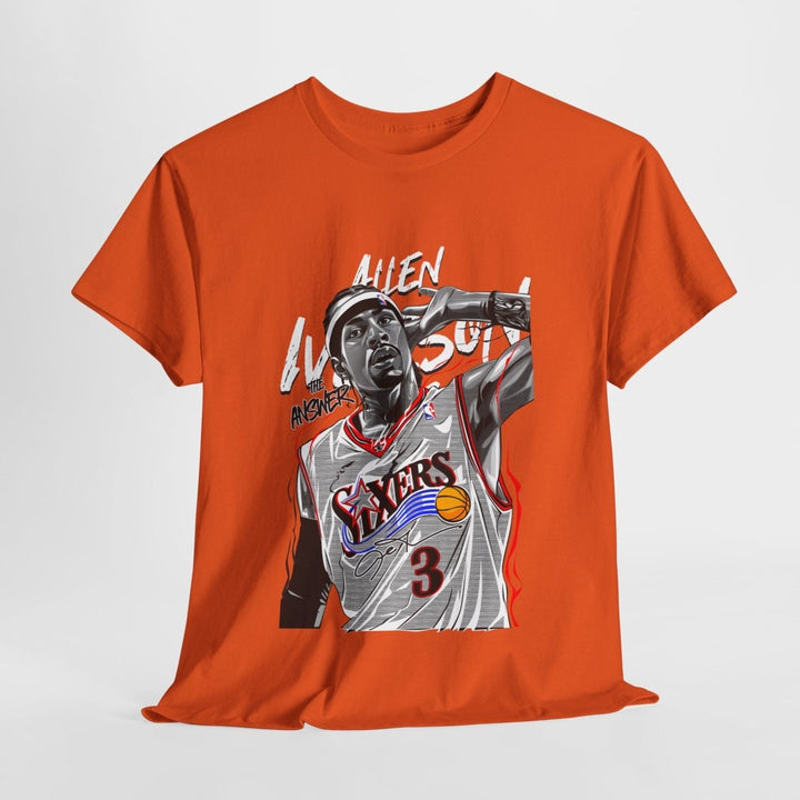 Allen Iverson Graphic Tee - Unisex Heavy Cotton Shirt for Sports Fans - Cardinal Red - S - Allen Iverson Graphic Tee - Unisex Heavy Cotton Shirt for Sports Fans - Tatoo Tee