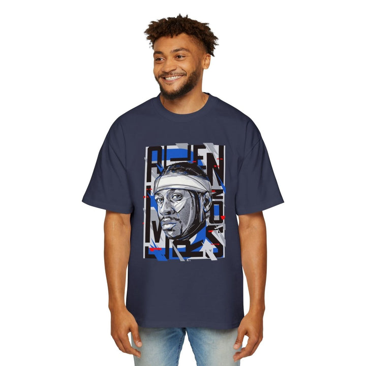 Allen Iverson Heavy Oversized Tee - S - Midnight Blue - Allen Iverson Heavy Oversized Tee - Tatoo Tee