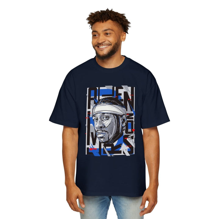 Allen Iverson Heavy Oversized Tee - S - Midnight Blue - Allen Iverson Heavy Oversized Tee - Tatoo Tee