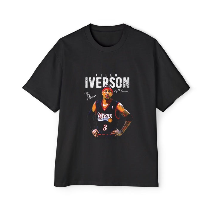 Allen Iverson Men's Heavy Oversized Tee - Retro Basketball Shirt, Streetwear Fashion - S - Navy - Allen Iverson Men's Heavy Oversized Tee - Retro Basketball Shirt, Streetwear Fashion - Tatoo Tee