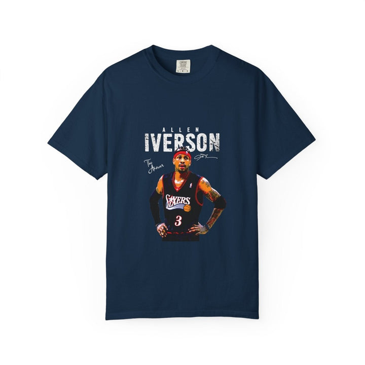 Allen Iverson Unisex Garment - Dyed T-shirt, NBA Basketball Tee - Red - S - Allen Iverson Unisex Garment - Dyed T-shirt, NBA Basketball Tee - Tatoo Tee