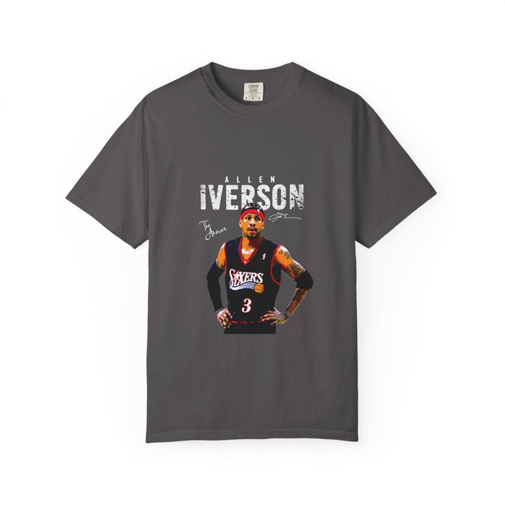 Allen Iverson Unisex Garment - Dyed T-shirt, NBA Basketball Tee - Red - S - Allen Iverson Unisex Garment - Dyed T-shirt, NBA Basketball Tee - Tatoo Tee
