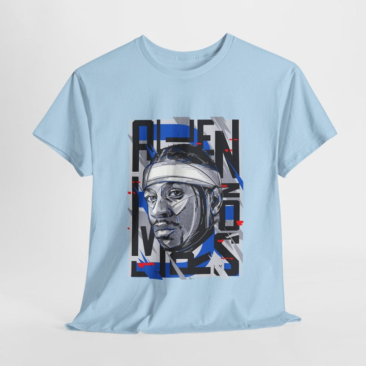 Allen Iverson Unisex Heavy Cotton Tee - Navy - S - Allen Iverson Unisex Heavy Cotton Tee - Tatoo Tee