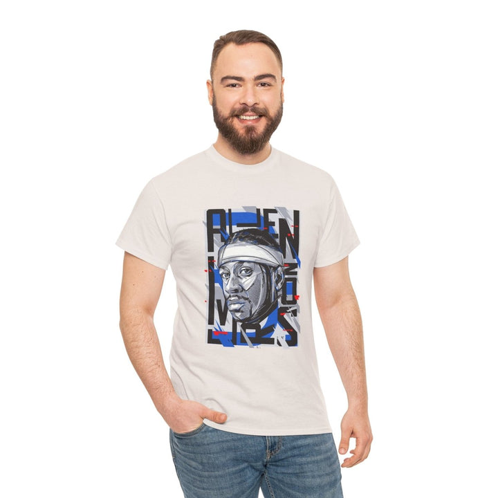 Allen Iverson Unisex Heavy Cotton Tee - Navy - S - Allen Iverson Unisex Heavy Cotton Tee - Tatoo Tee